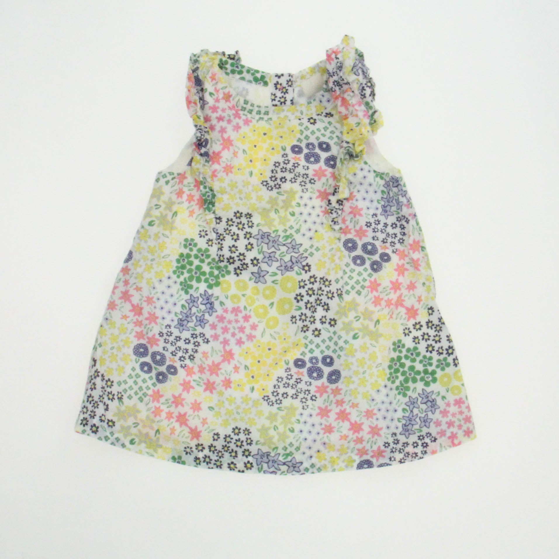 Tucker + Tate Girls Yellow Flowered Sun Dress Size: 6 Months Yellow Flowered