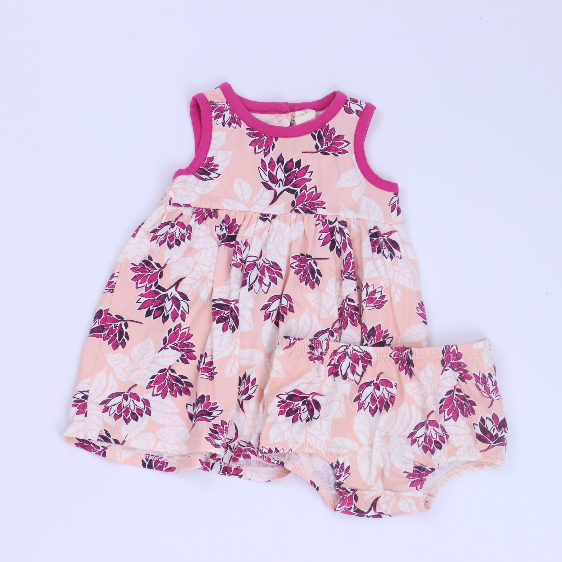 Tucker + Tate Girls Pink Floral Dress Size: 9 Months Pink Floral