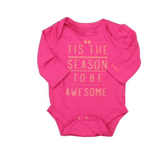 Under Armour Girls Pink Onesie Size: 0-3 Months Pink