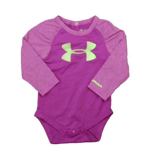 Under Armour Girls Purple | Green Onesie Size: 3-6 Months Purple | Green