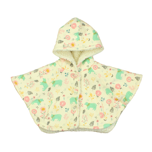 Unknown Brand Girls Ivory | Mutli Poncho Size: 3-6 Months Ivory | Mutli