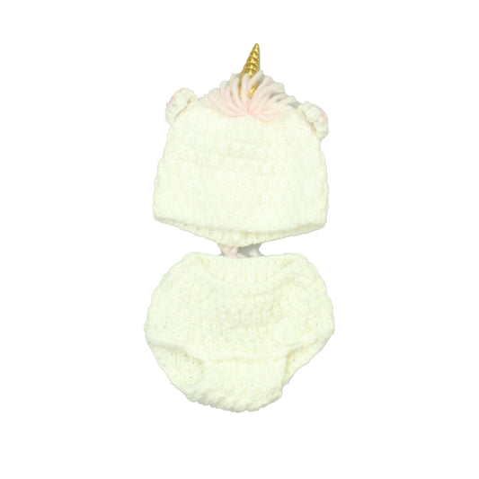 Unknown Brand Boys White | Pink | Unicorn Accessory Size: 0-12 Months White | Pink | Unicorn