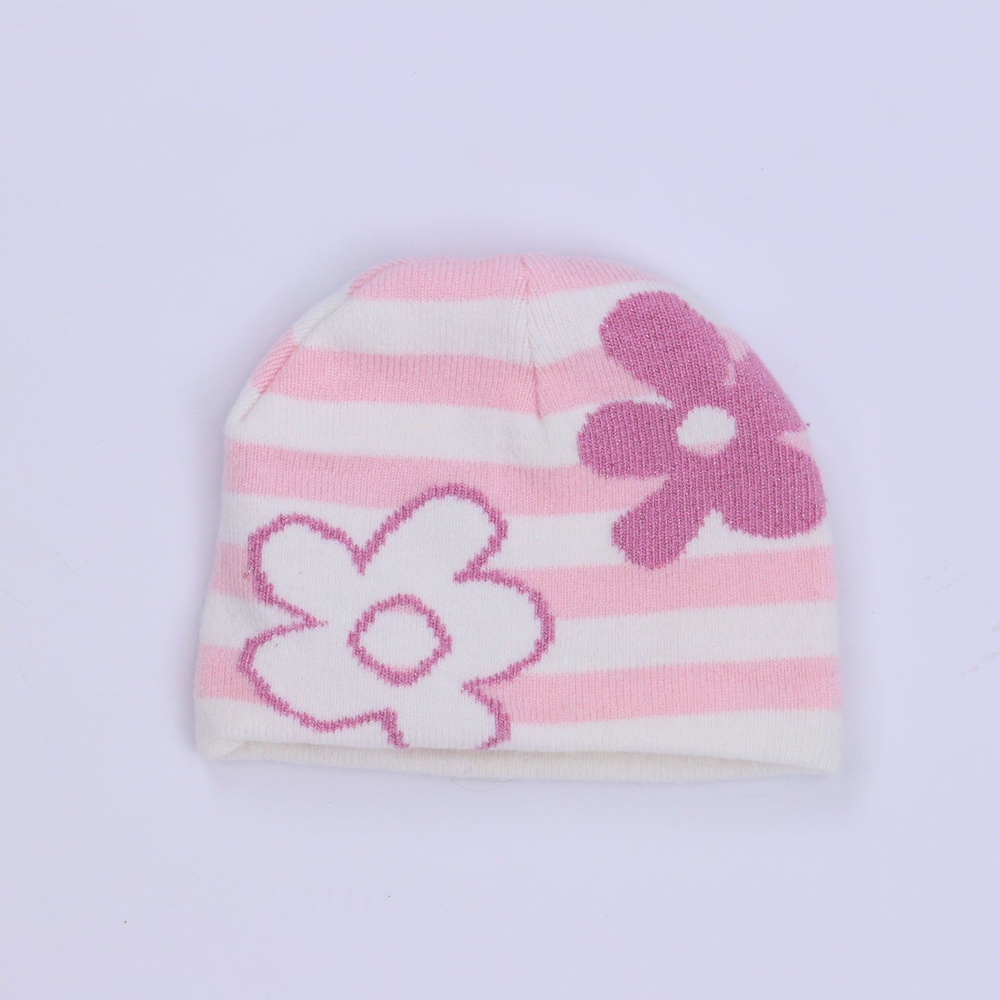 Unknown Brand Girls White | Pink Winter Hat Size: *0-6 Months White | Pink