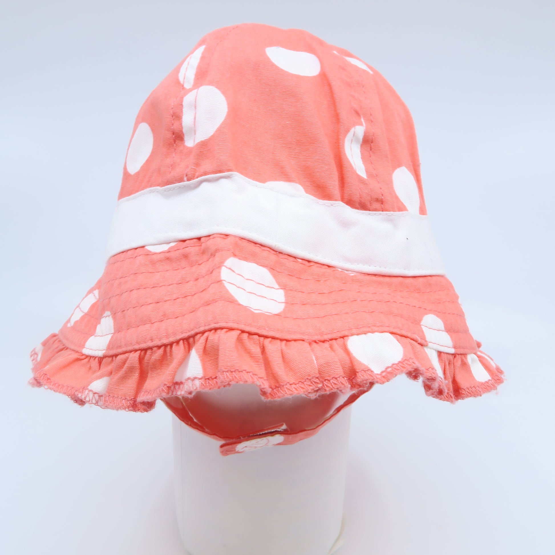 Unknown Brand Girls Pink | White Sun Hat Size: 0-9 Months Pink | White