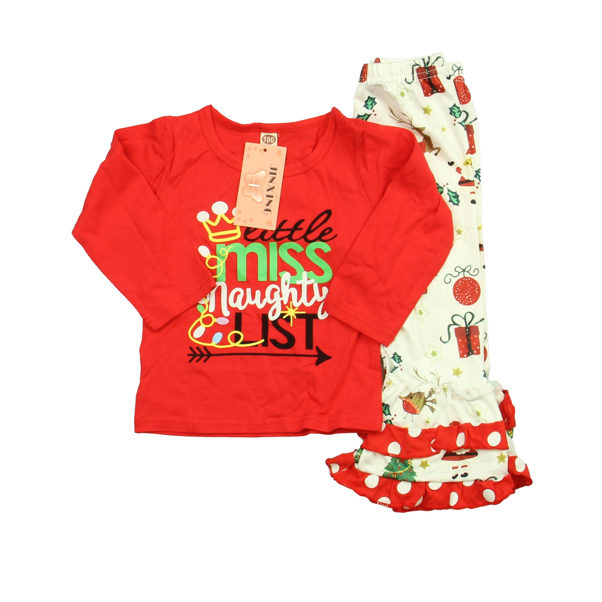 Unknown Brand Girls Red | White | Green Apparel Sets Size: 12-18 Months (80) Red | White | Green