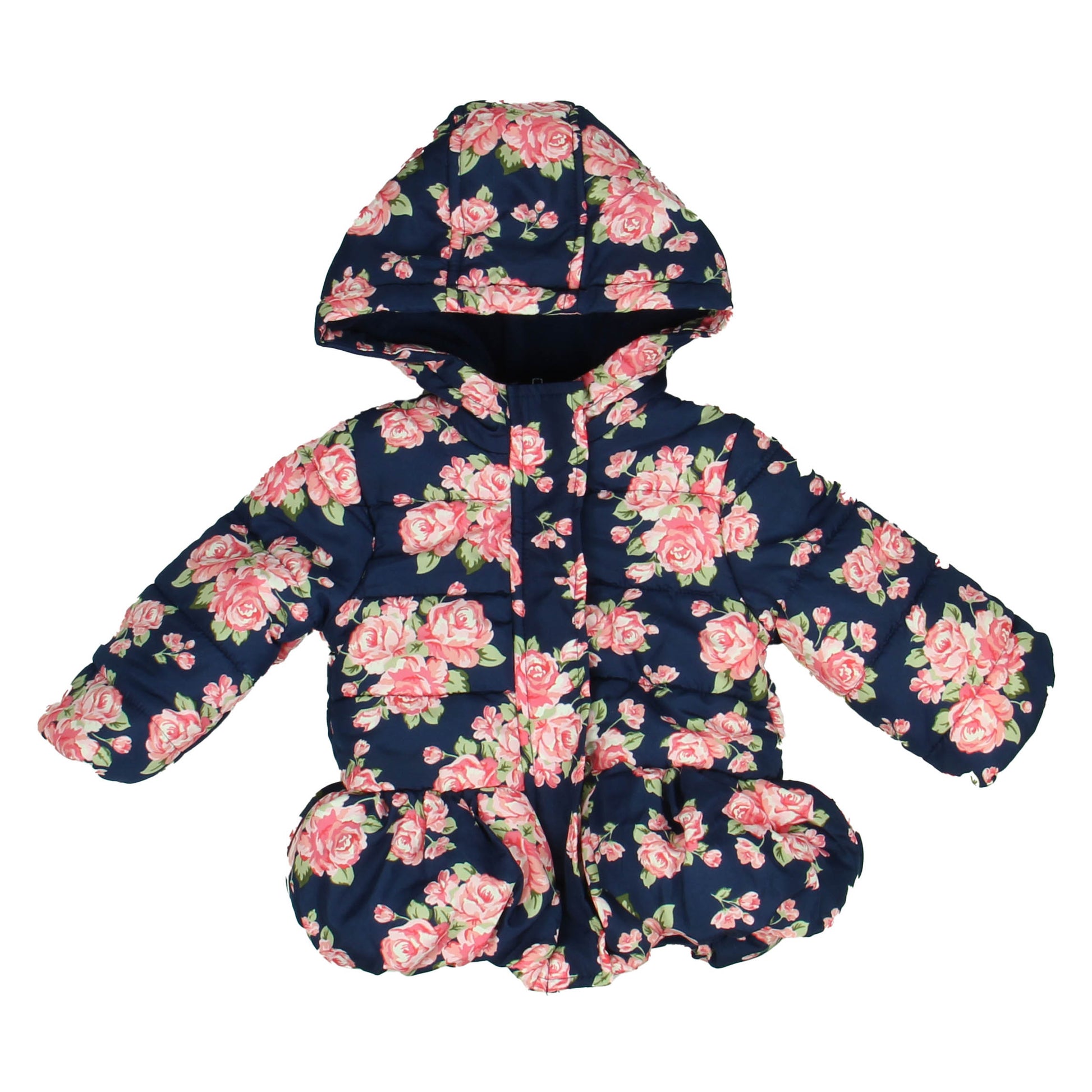 Unknown Brand Girls Navy Floral Jacket Size: 12 Months Navy Floral