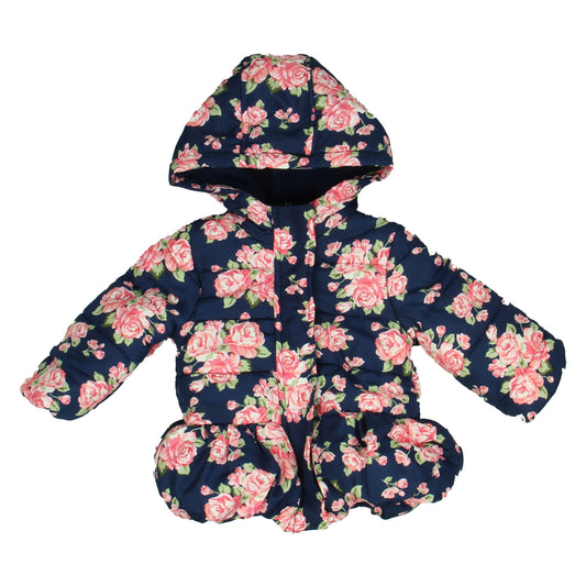 Unknown Brand Girls Navy Floral Jacket Size: 12 Months Navy Floral