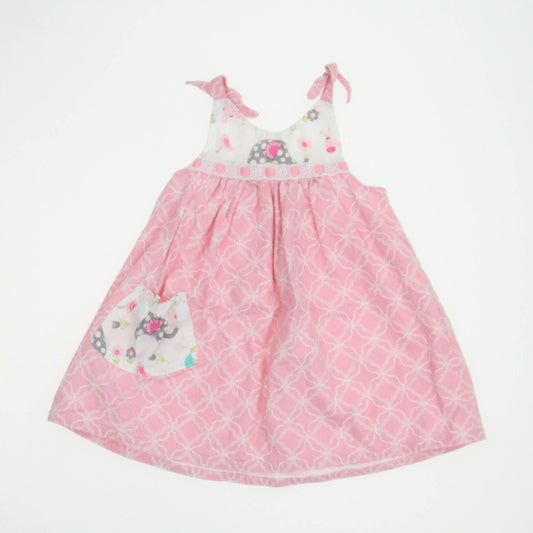 Unknown Brand Girls Pink | White Dress Size: *12 Months Pink | White