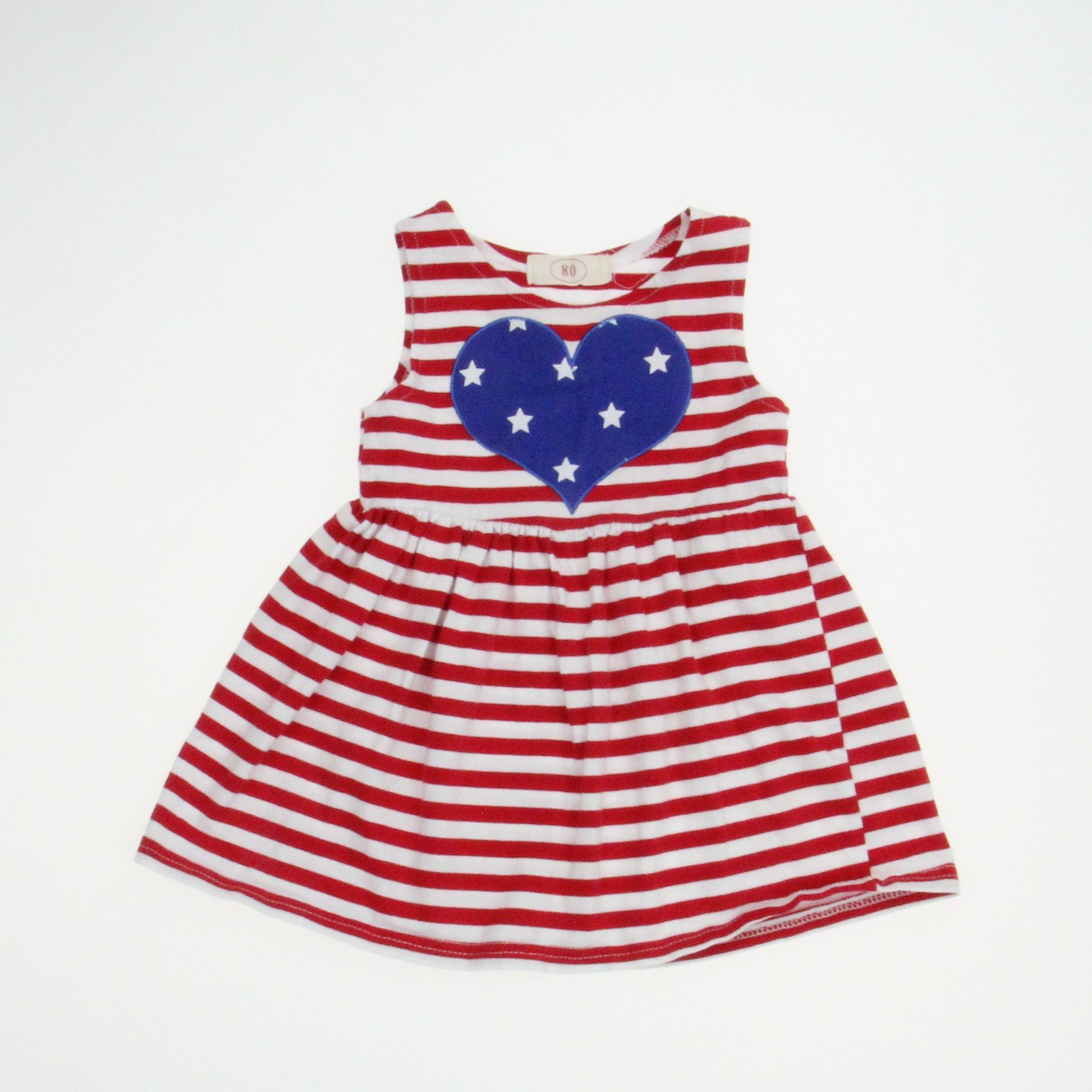 Unknown Brand Girls Red | White Dress Size: *12 Months Red | White