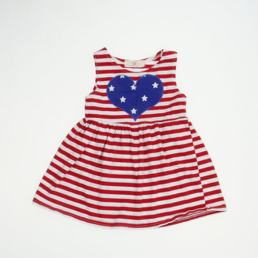 Unknown Brand Girls Red | White Dress Size: *12 Months Red | White