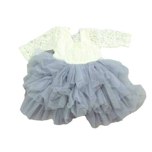Unknown Brand Girls White | Periwinkle Dress Size: 12 Months White | Periwinkle