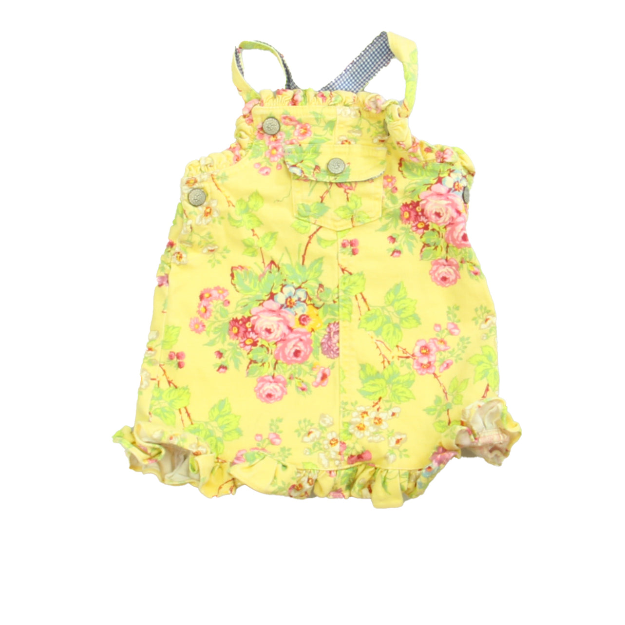 Unknown Brand Girls Yellow | Pink | Floral Jumper Size: 12 Months Yellow | Pink | Floral