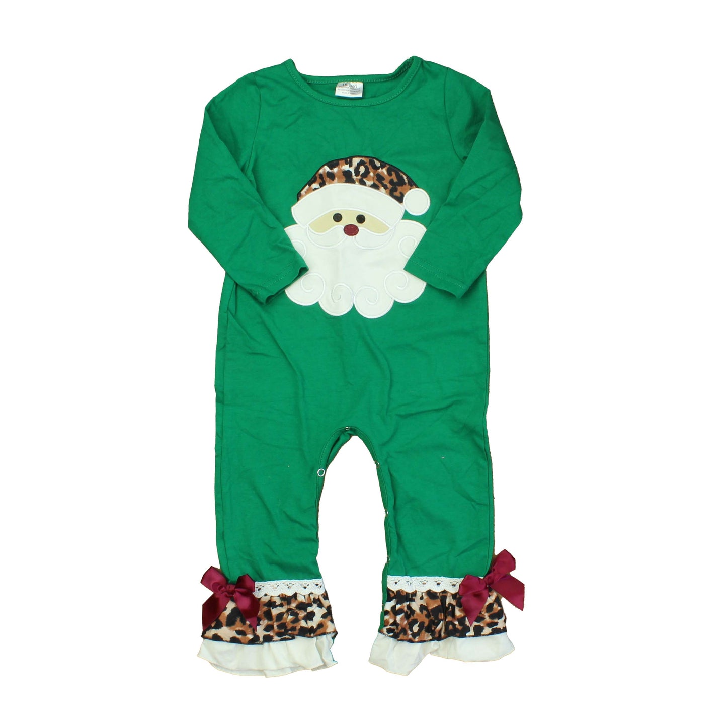 Unknown Brand Girls Green | Santa Long Sleeve Outfit Size: 18-24 Months Green | Santa