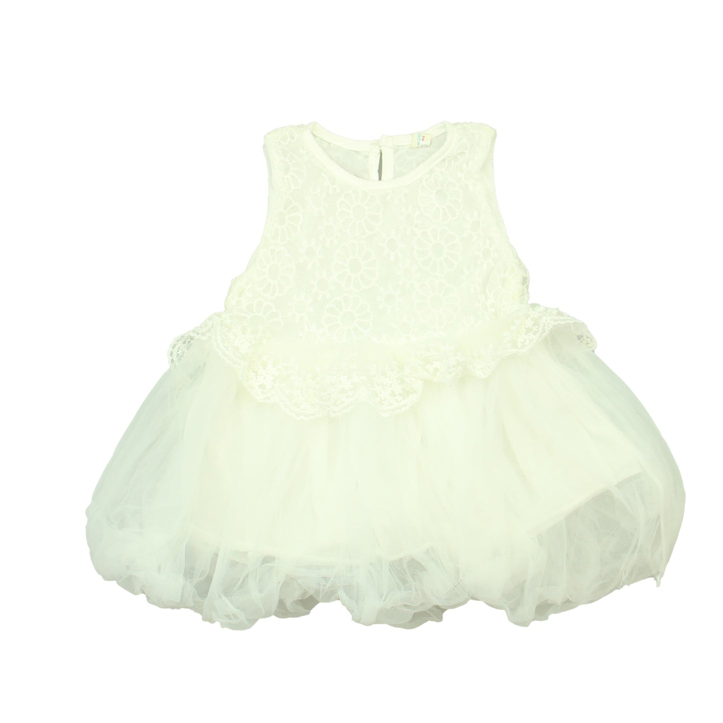 Unknown Brand Girls White Special Occasion Dress Size: 18-24 Months White