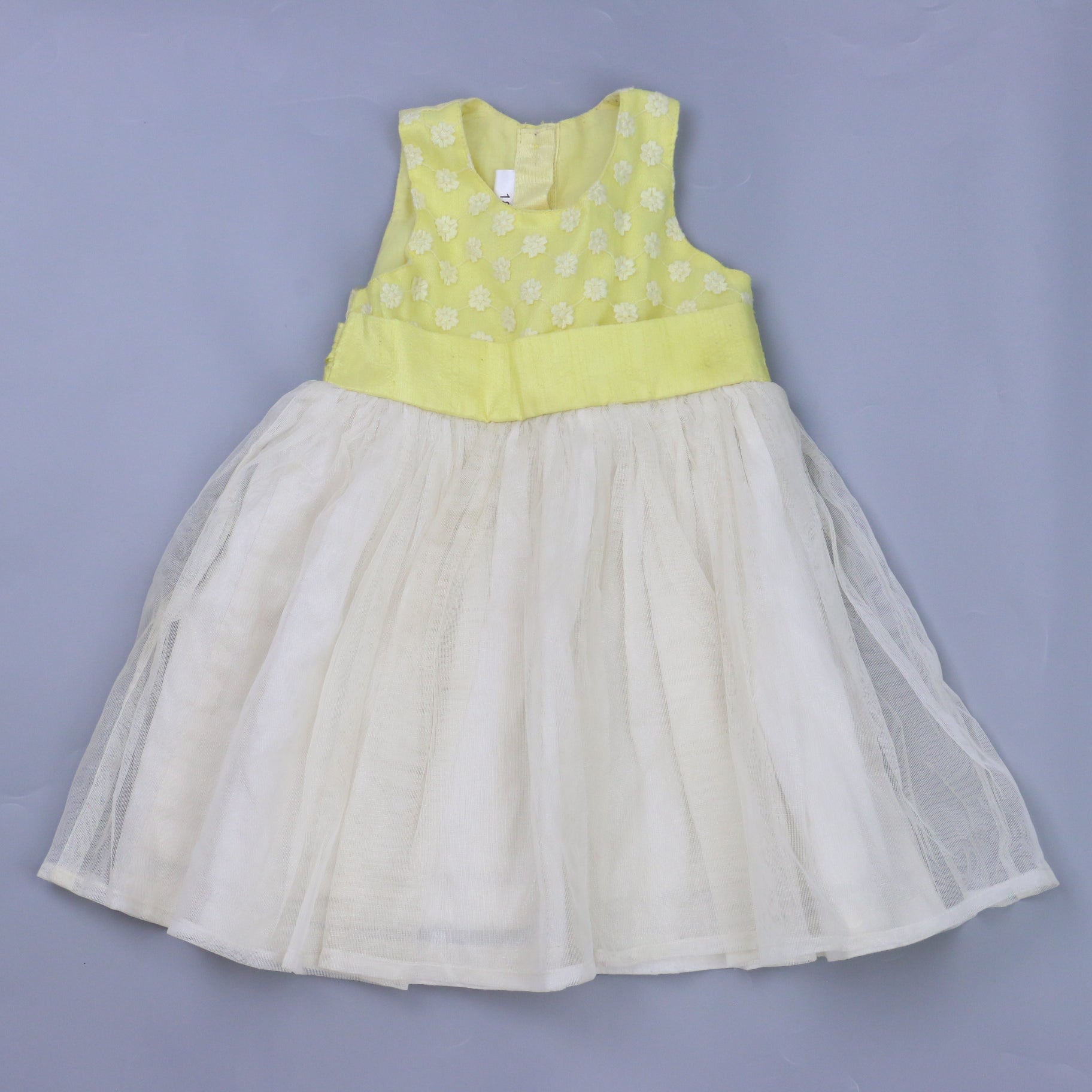 Unknown Brand Girls Yellow | Cream Special Occasion Dress Size: 18 Months Yellow | Cream