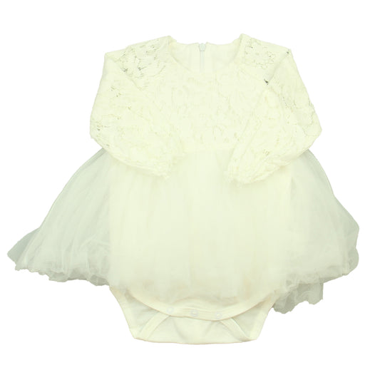 Unknown Brand Girls White Dress Size: 3-6 Months White