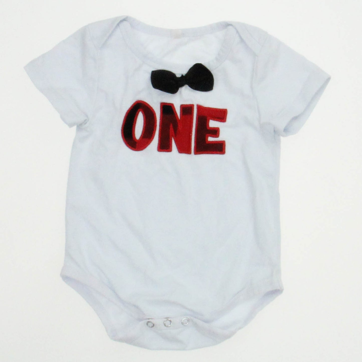 Unknown Brand Boys White Onesie Size: 6-12 Months White