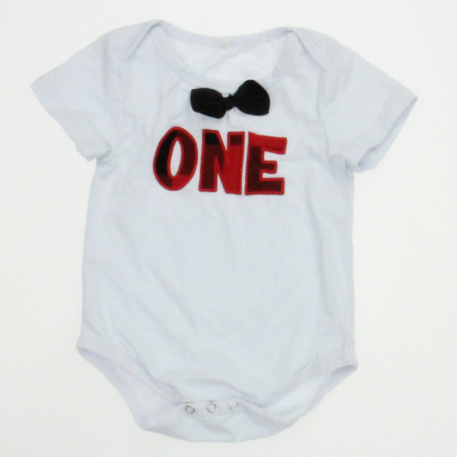 Unknown Brand Boys White Onesie Size: 6-12 Months White