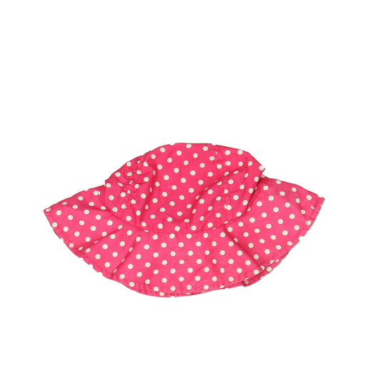 Unknown Girls Pink | White |} Polka dots Sun Hat Size: 0-12 Months Pink | White |} Polka dots