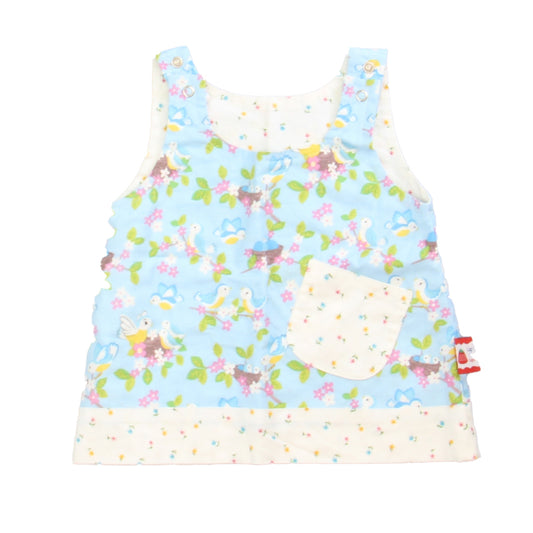Up To Seven Girls Blue Floral Jumper Size: 6 Months Blue Floral
