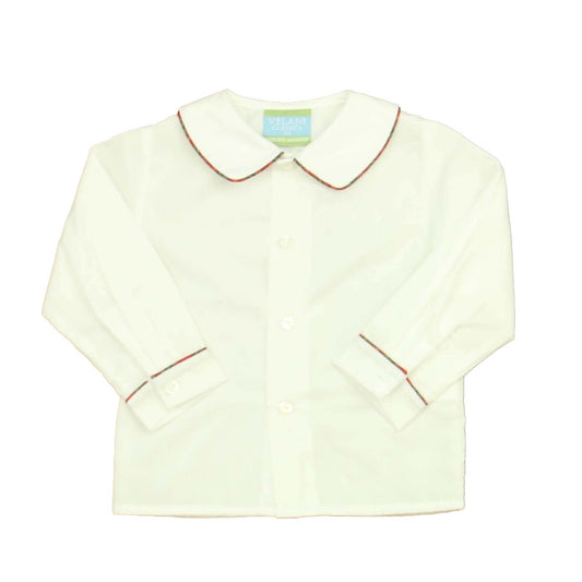 Velani Classics Girls White | Red Blouse Size: 3 Months White | Red