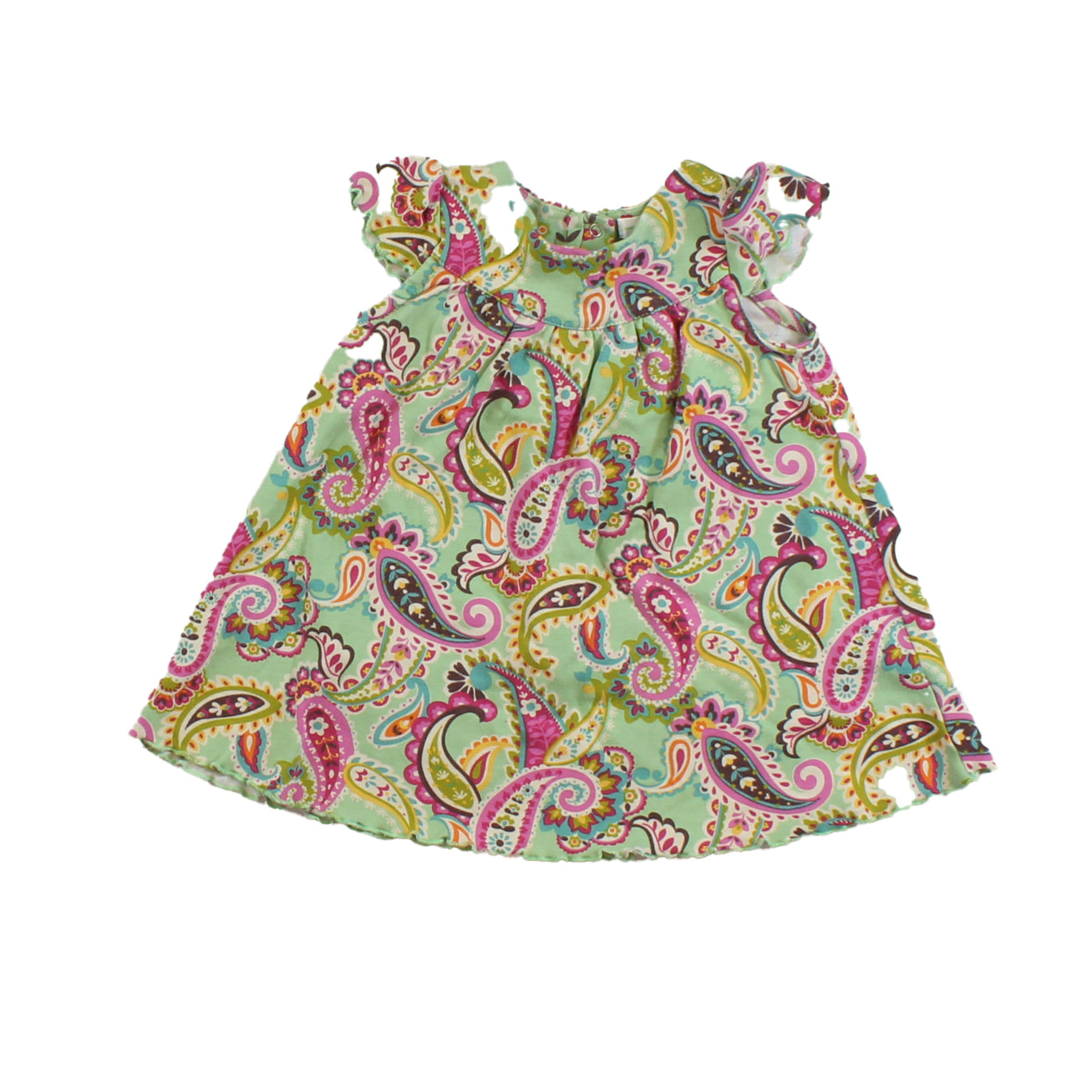 Vera Bradley Baby Girls Green | Pink Dress Size: 9-12 Months Green | Pink