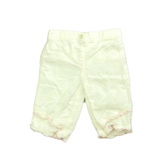 Wendy Bellissimo Girls White | Pink Pants Size: 3-6 Months White | Pink