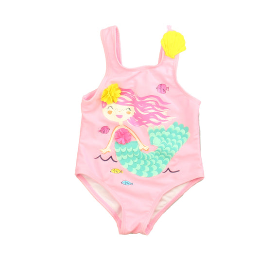 Wet Suit Club Girls Pink Mermaid 1-piece Swimsuit Size: 18 Months Pink Mermaid