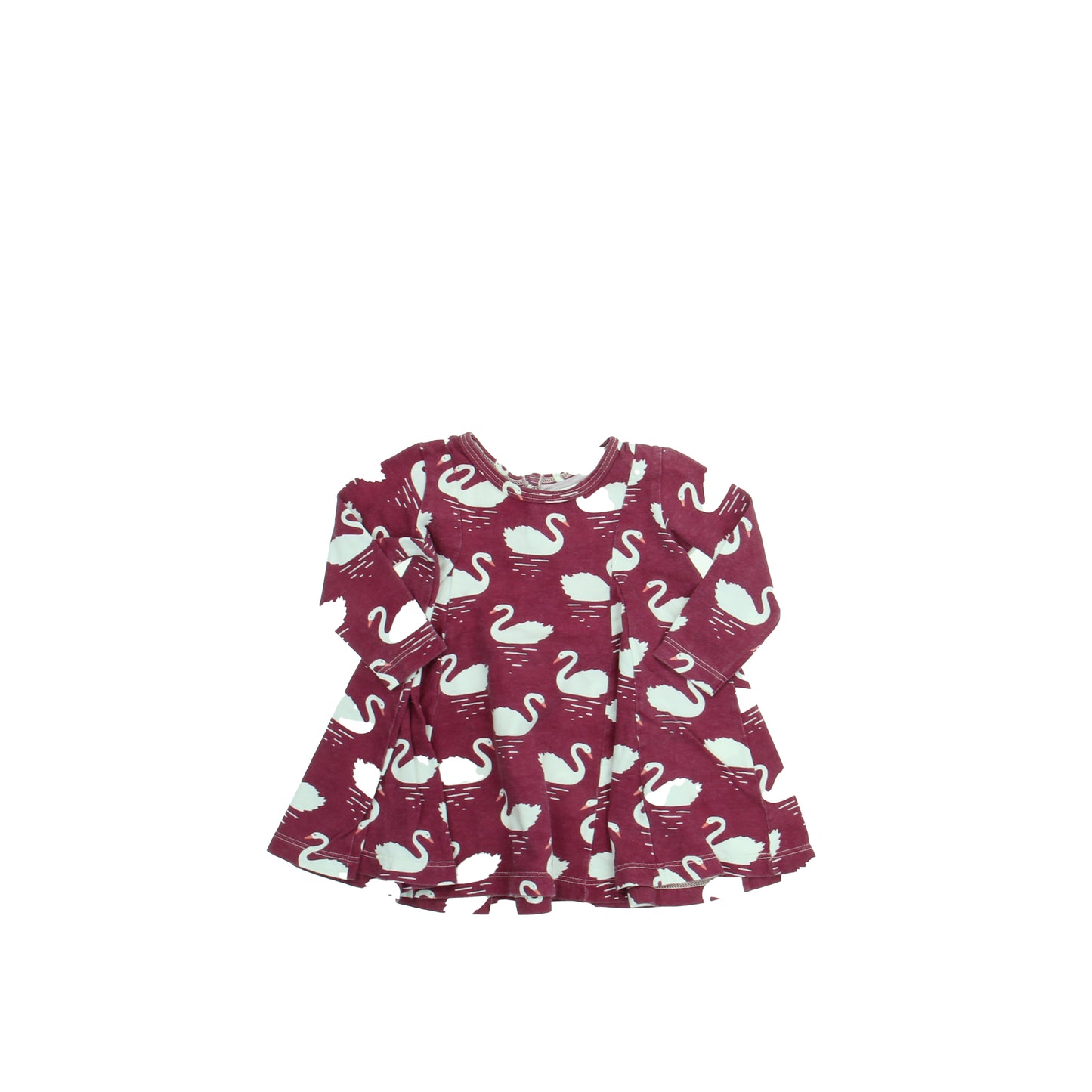 Winter Water Factory Girls Pink | Swan Dress Size: 3 Months Pink | Swan