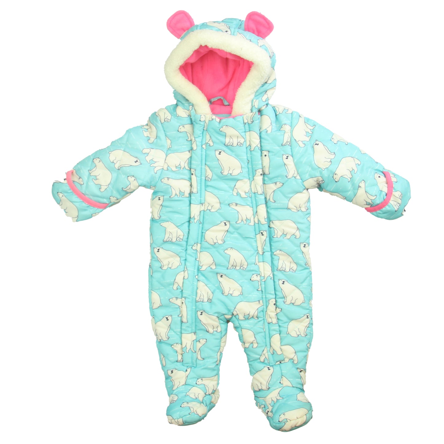 Wippette Kids Girls Blue | Polar Bear Snowsuit Size: 3-6 Months