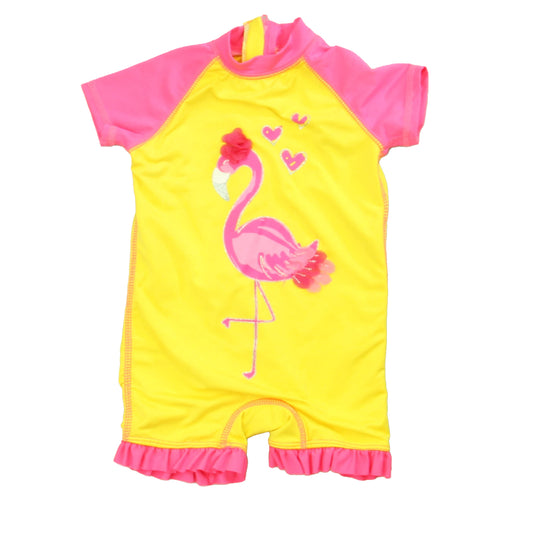 Wippette Kids Girls Yellow | Pink 1-piece Swimsuit Size: 6-9 Months Yellow | Pink