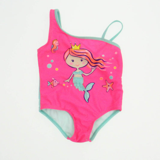Wonder Nation Girls Pink | Green 1-piece Swimsuit Size: 18 Months Pink | Green