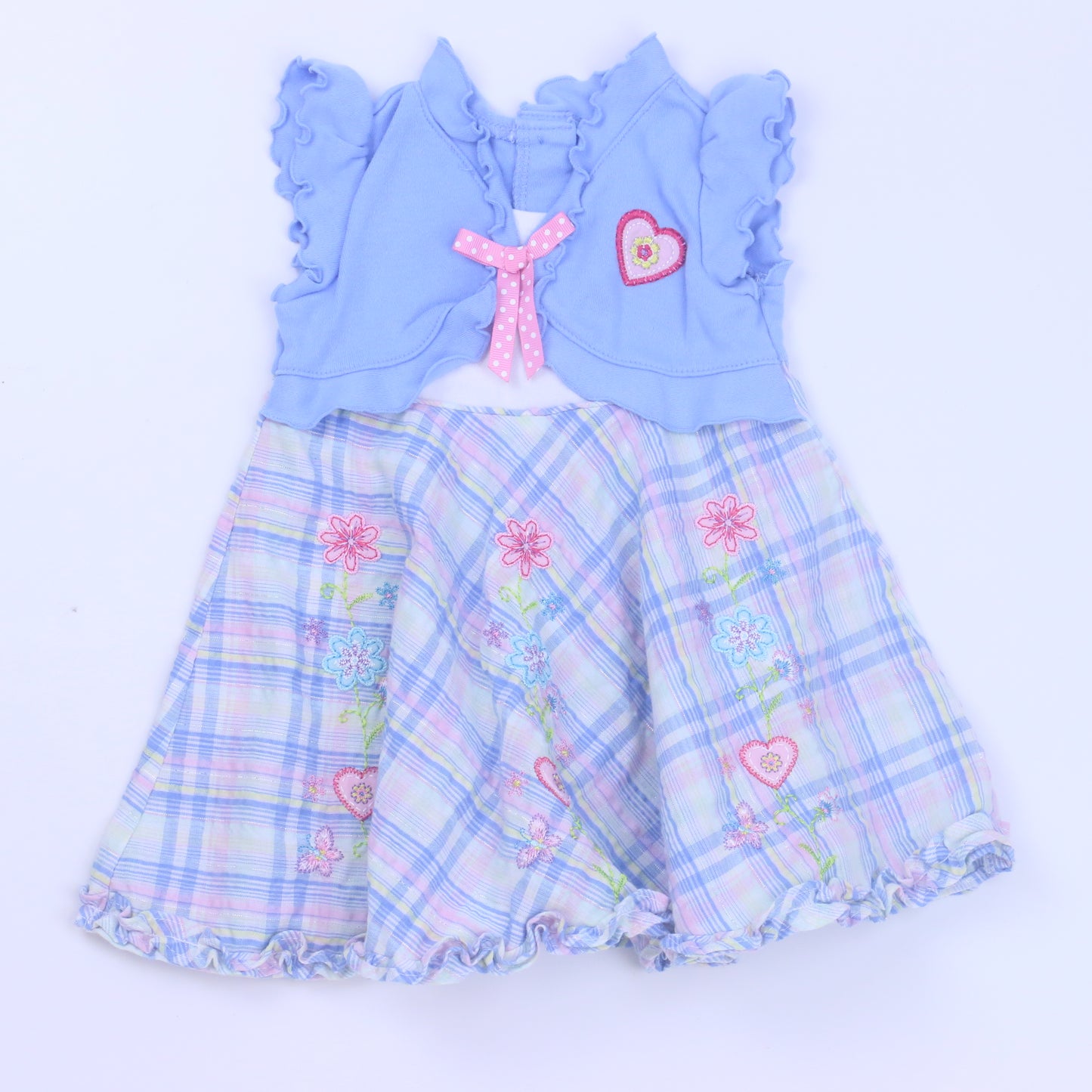 Youngland Girls Blue | Pink Dress Size: 12 Months