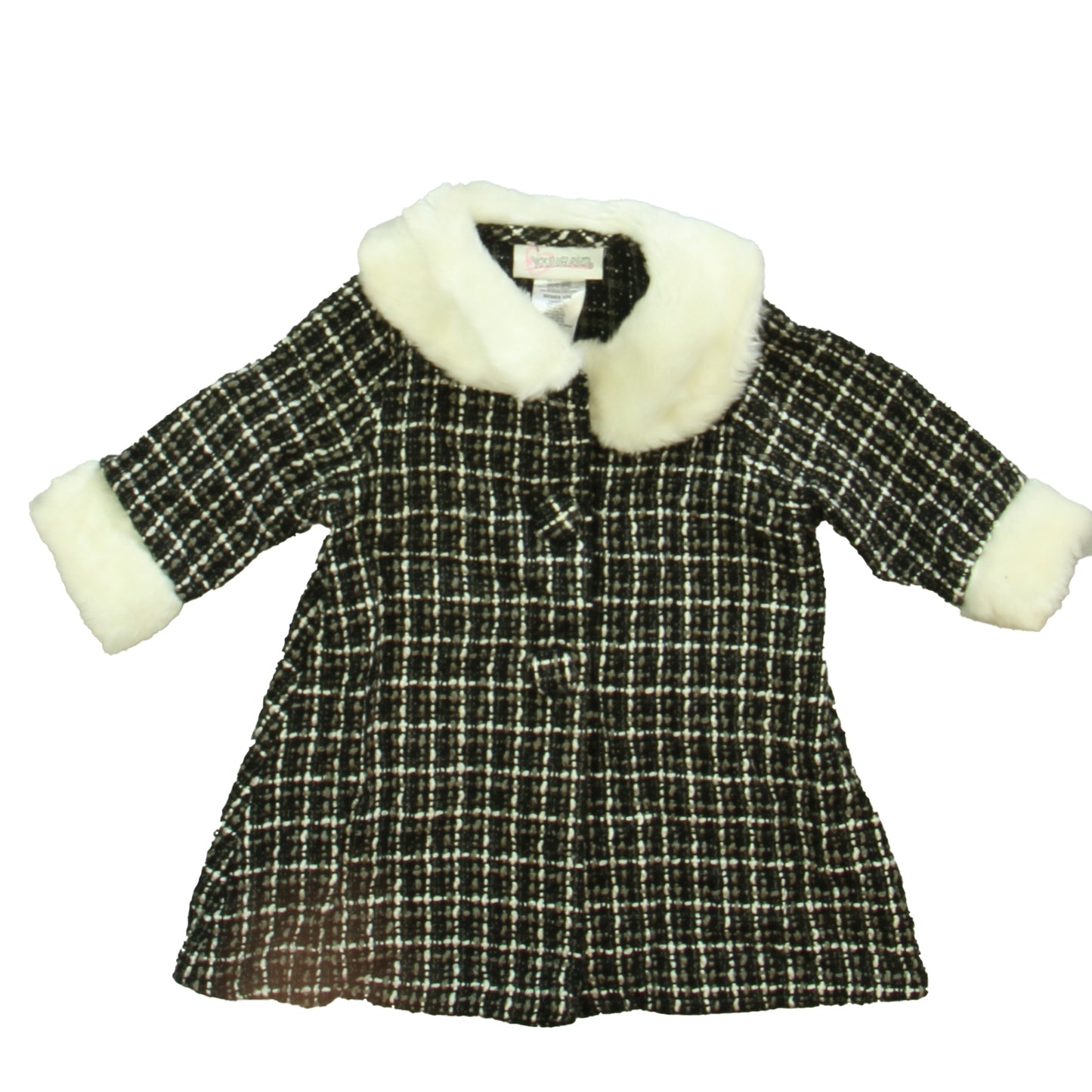 Youngland Girls Black | White Jacket Size: 12 Months