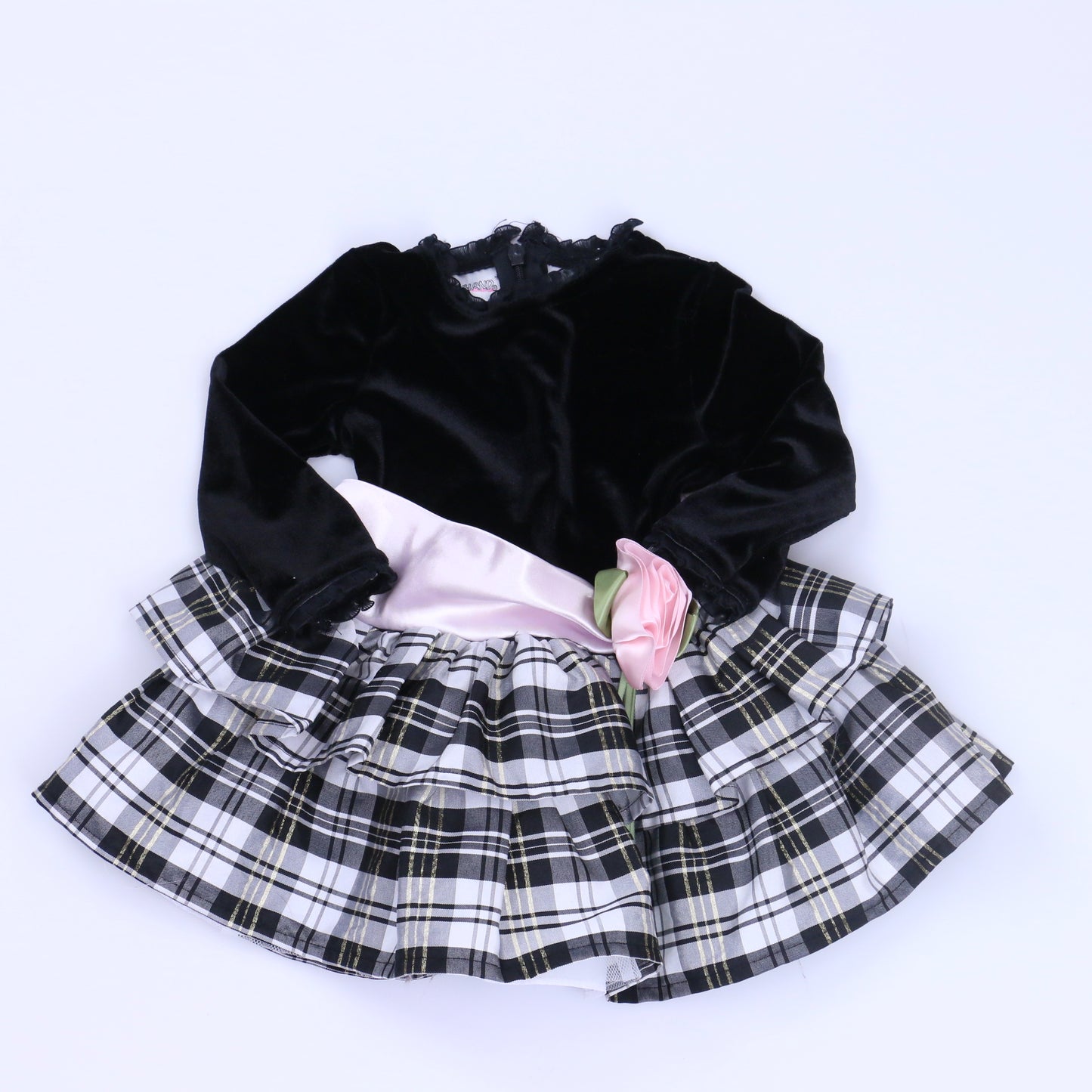 Youngland Girls Black | White Special Occasion Dress Size: 12 Months Black | White