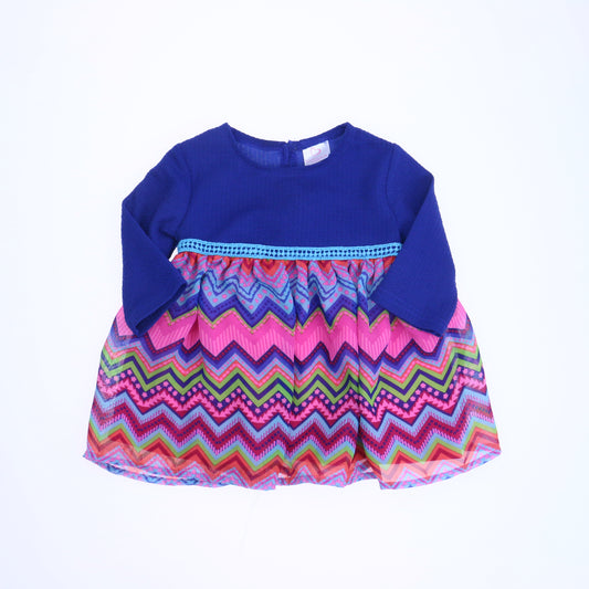Youngland Girls Blue | Pink Dress Size: 12 Months Blue | Pink