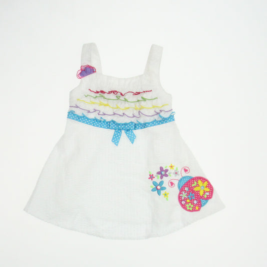 Youngland Girls White Dress Size: 18 Months White