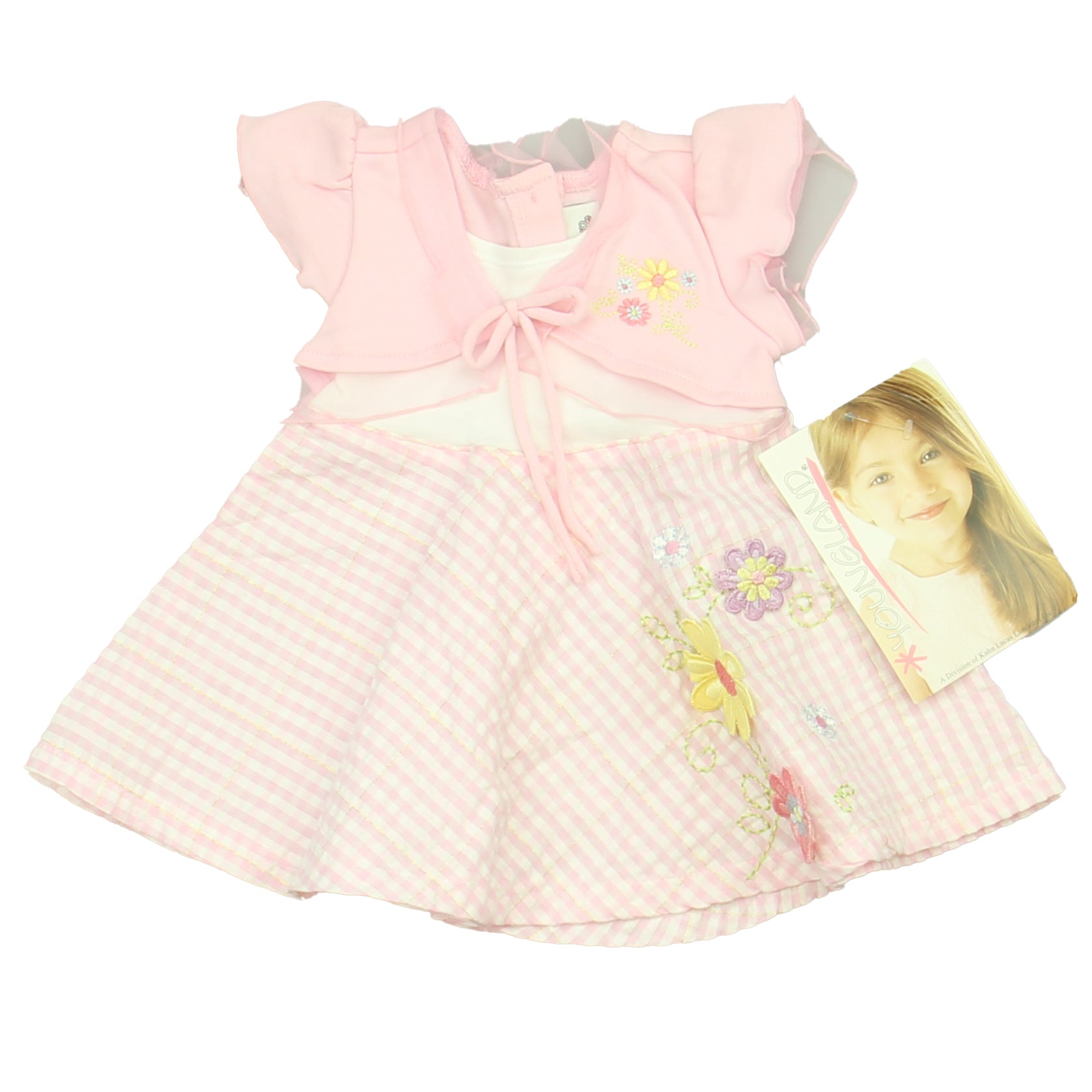 Youngland Girls Pink | White Dress Size: 6-9 Months Pink | White