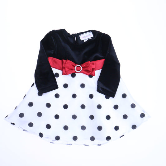 Youngland Girls Red | Black | White Special Occasion Dress Size: 6-9 Months Red | Black | White