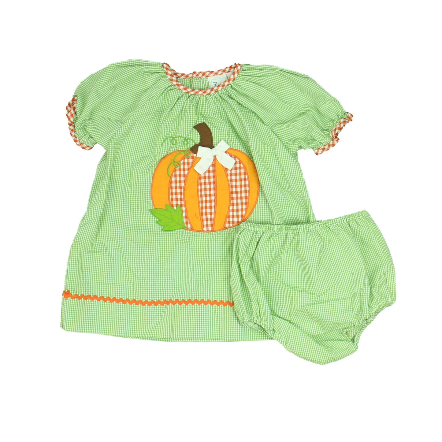 ZU. Girls Green | White Dress Size: 9 Months