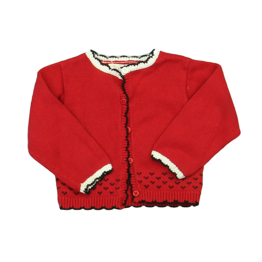 Zubels Girls Red | Black Cardigan Size: 12 Months