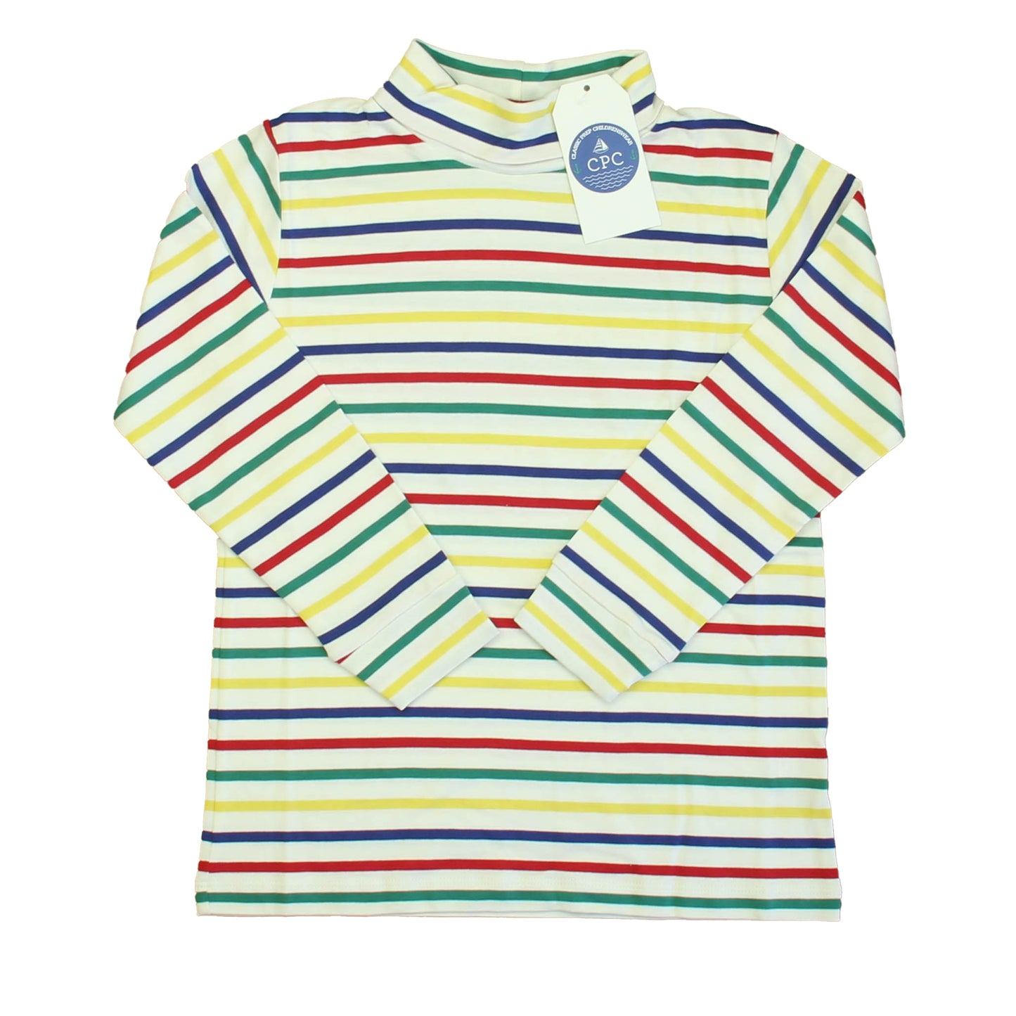 Classic Prep Boys Adirondack Multistripe Turtleneck Size: 6-14 Years