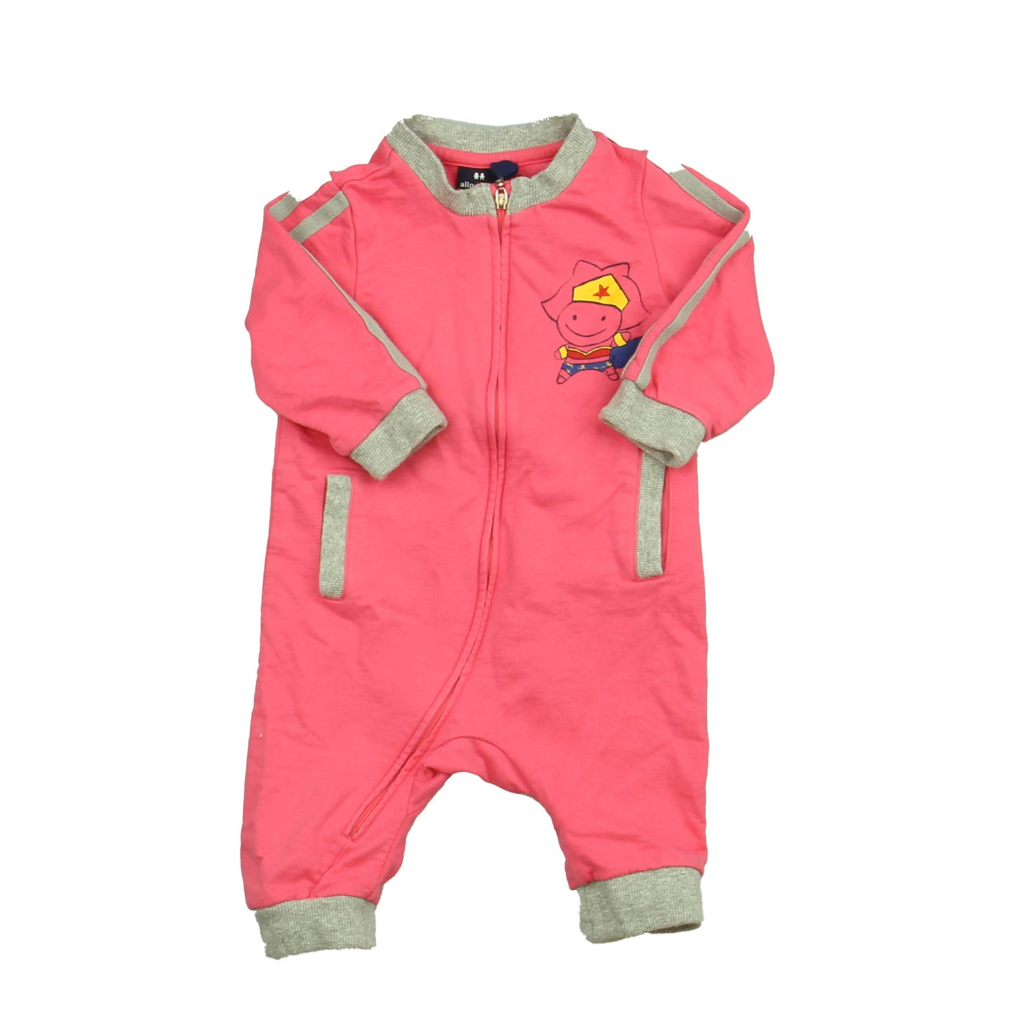 allo & lugh Girls Pink | Gray Long Sleeve Outfit Size: *3-6 Months Pink | Gray