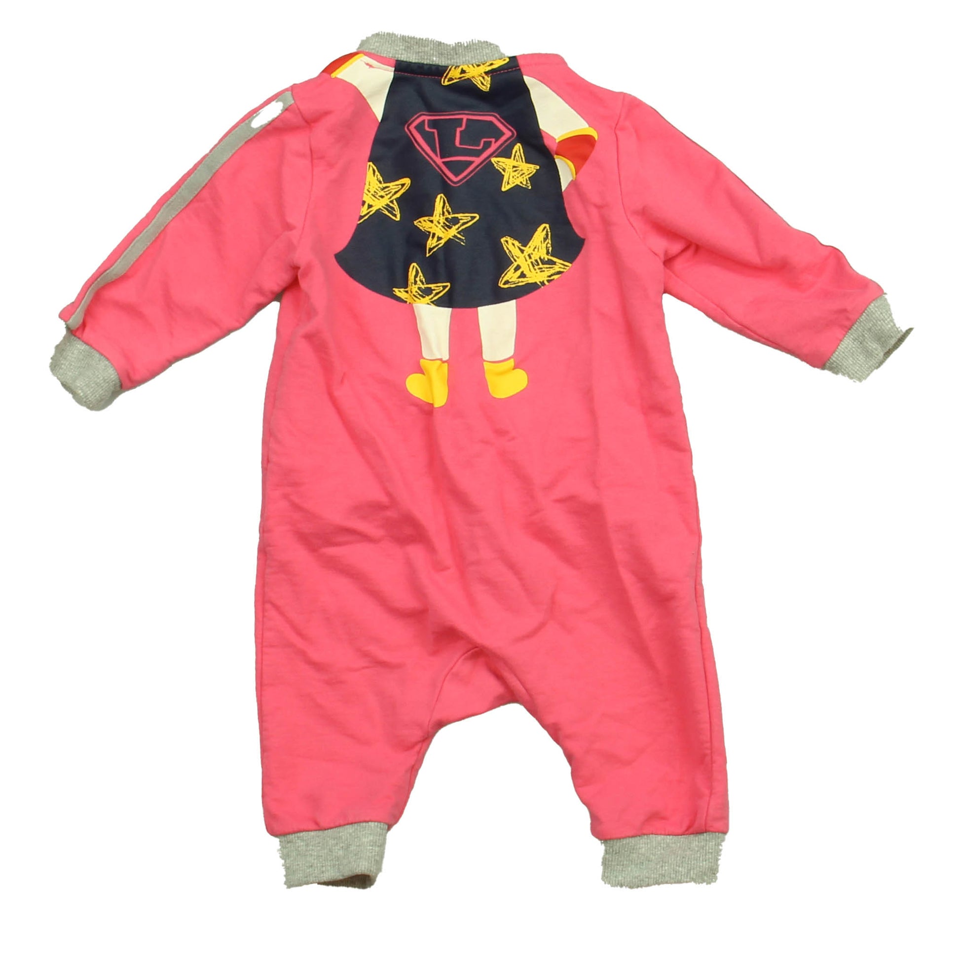 allo & lugh Girls Pink | Gray Long Sleeve Outfit Size: *3-6 Months Pink | Gray