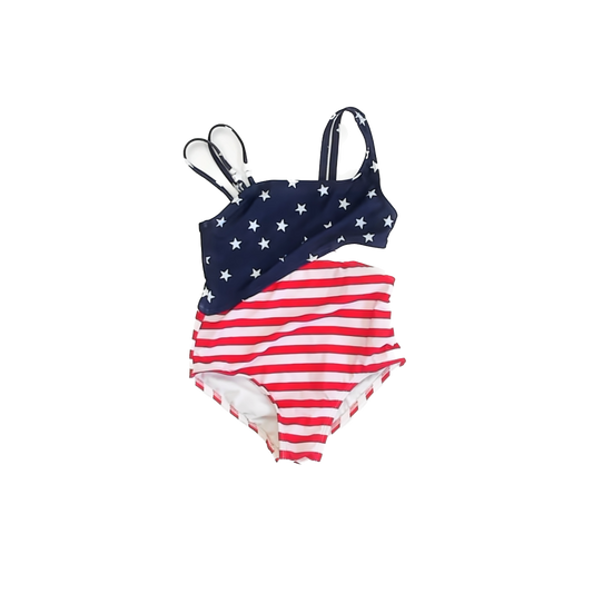 Cat & Jack Girls American Flag 1-piece Swimsuit Size: 4-5T American Flag