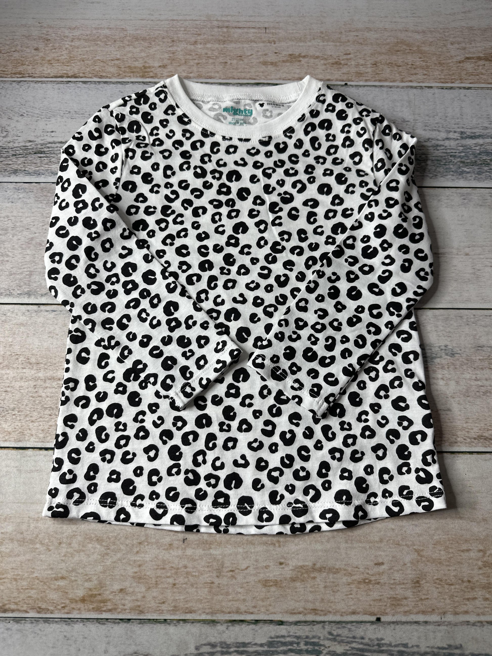 Mighty Goods Girls Animal Print Long Sleeve T-Shirt Size: 2T Animal Print