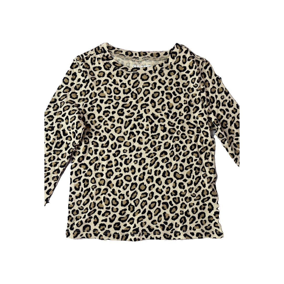 Old Navy Girls Animal Print Long Sleeve Shirt Size: 2T Animal Print