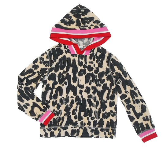 Rockets Of Awesome Girls Animal Print Hoodie Size: 8 Years Animal Print