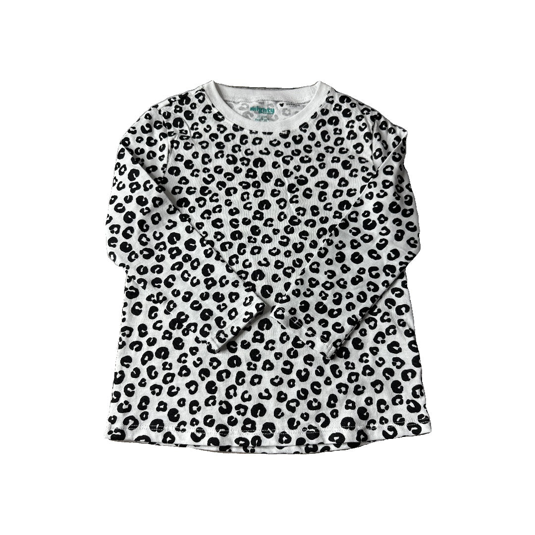 Mighty Goods Girls Animal Print Long Sleeve T-Shirt Size: 2T Animal Print
