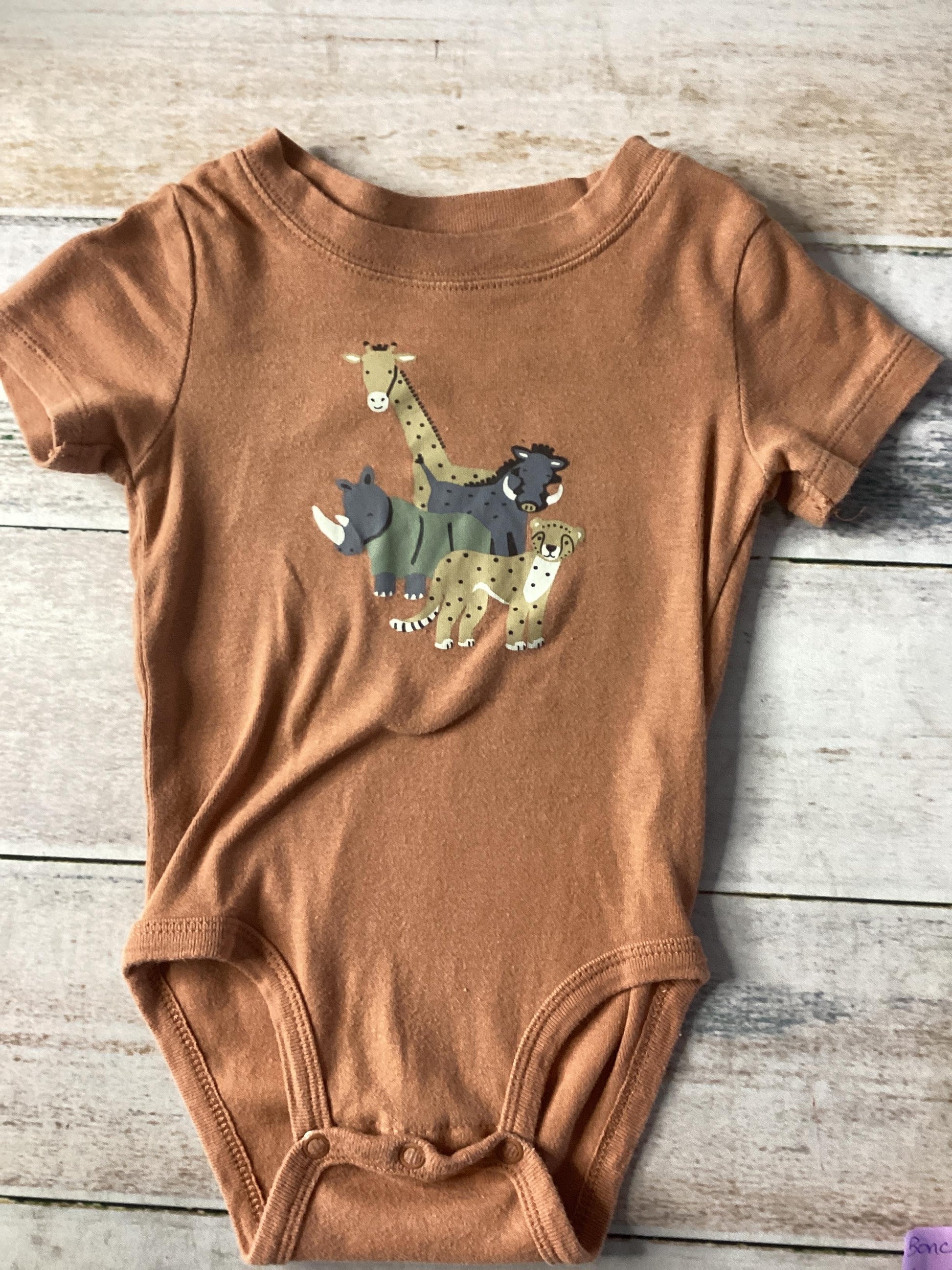 Carters Unisex animals | Brown Onesie Size: 12 months animals | Brown